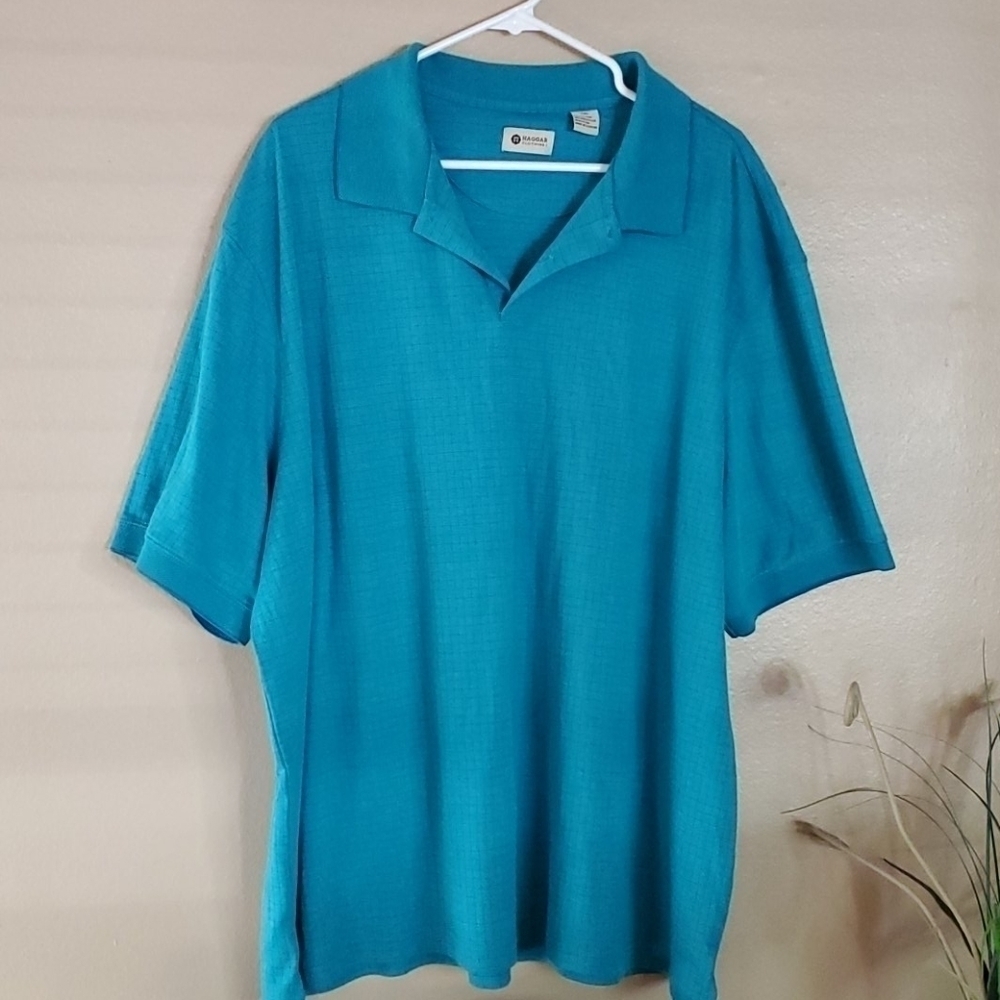 Haggard mens polo shirt size XXL blue